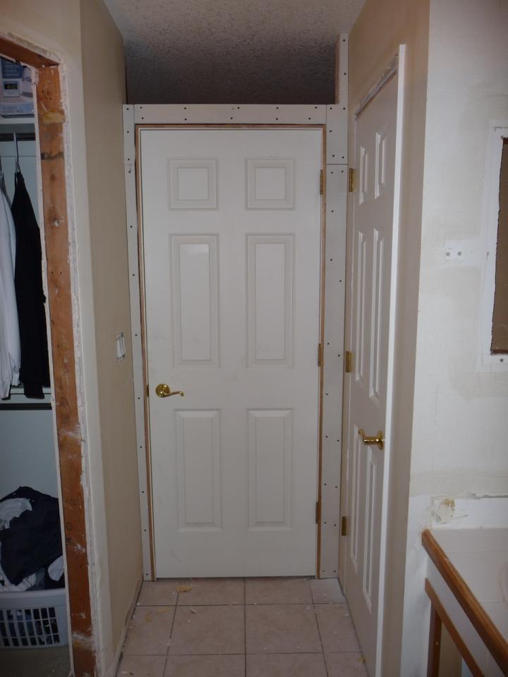 Closet door moved to entrance